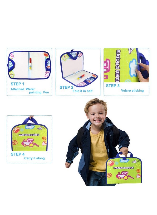 Coolplay Kid Activities Water Drawing Mat Painting With Water Pen Airplane Travel Toy For Toddlers - Image 2