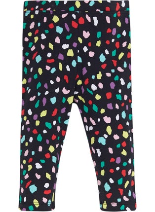 Lovetti Cutouts Shape Girls Patterned Knee-Length Capri 