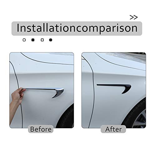 LLKUANG تقليم فتحة الهواء الجانبية بأسلوب AMG من LLKUANG لمرسيدس بنز C E GLC Class W205 W213 X253 (أسود لامع) - Image 2