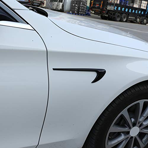 LLKUANG تقليم فتحة الهواء الجانبية بأسلوب AMG من LLKUANG لمرسيدس بنز C E GLC Class W205 W213 X253 (أسود لامع) - Image 3