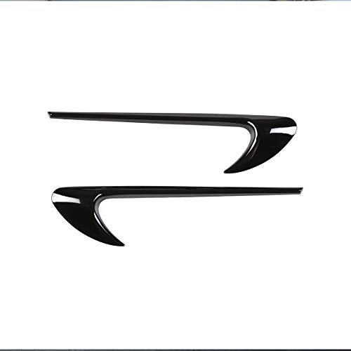 LLKUANG تقليم فتحة الهواء الجانبية بأسلوب AMG من LLKUANG لمرسيدس بنز C E GLC Class W205 W213 X253 (أسود لامع) - Image 5