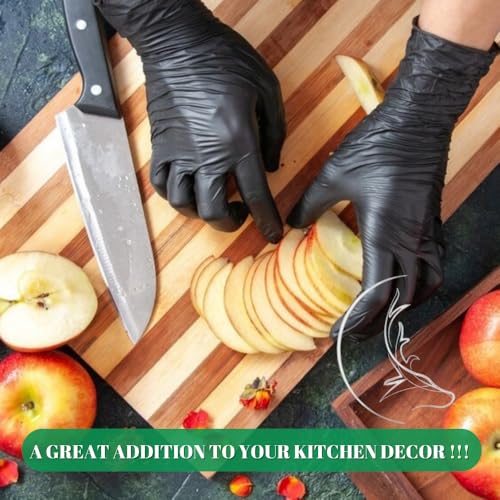 The Cook House - Natural Bamboo Wooden Chopping Board for Cutting Vegetables, Fruits - Asthetic Kitchen Accessorie/Item | BPA Free, Eco-Friendly, Durable, Reversible, Easy to Use & Clean (Large) - Image 3
