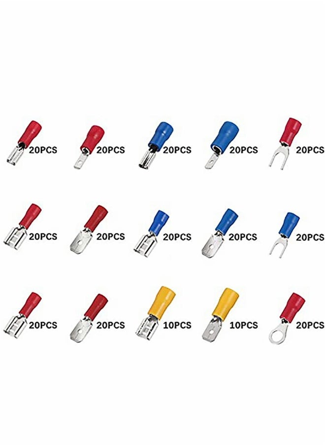 Generic Nylon Spade Quick Disconnect Connectors Kit, 280pcs/set 2.8mm /4.8mm/6.3mm Male/Female Insulated Terminals Crimp Wire Connector  - Image 5
