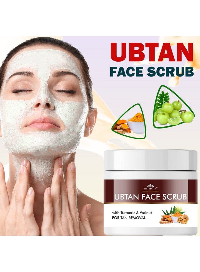 INTIMIFY Ubtan Face Scrub For Women Glowing Skin Oily, Skin Brightening, Dry Skin With Walnut and Turmeric For Tan Removal (100 ml) - Image 2