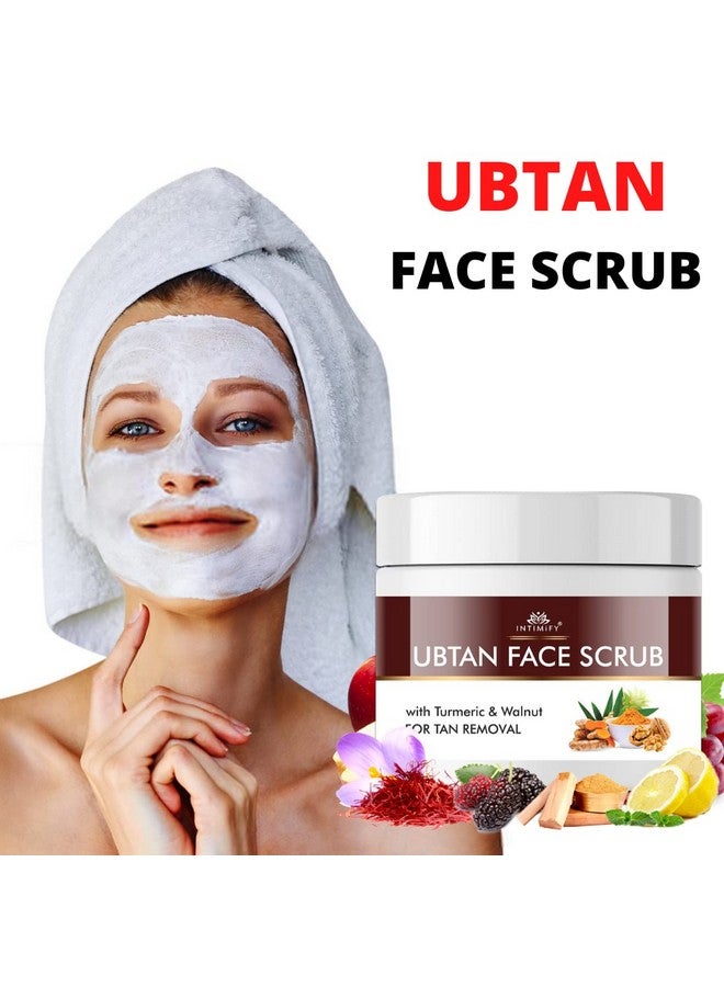 INTIMIFY Ubtan Face Scrub For Women Glowing Skin Oily, Skin Brightening, Dry Skin With Walnut and Turmeric For Tan Removal (100 ml) - Image 5
