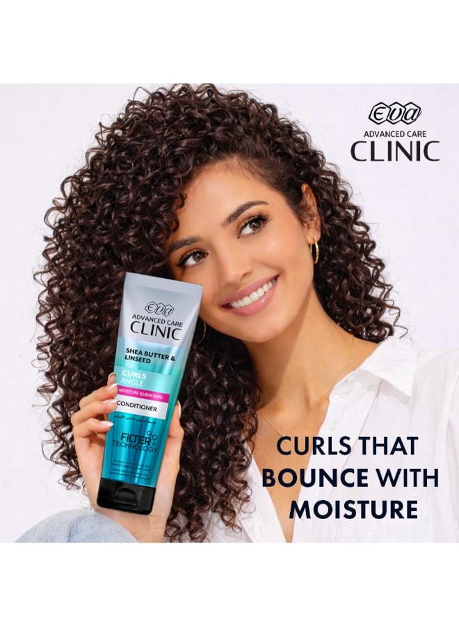 Eva Clinic Curls Conditioner with Shea Butter & Linseed for Wavy, Curly & Coily Hair 230 ML - Image 2