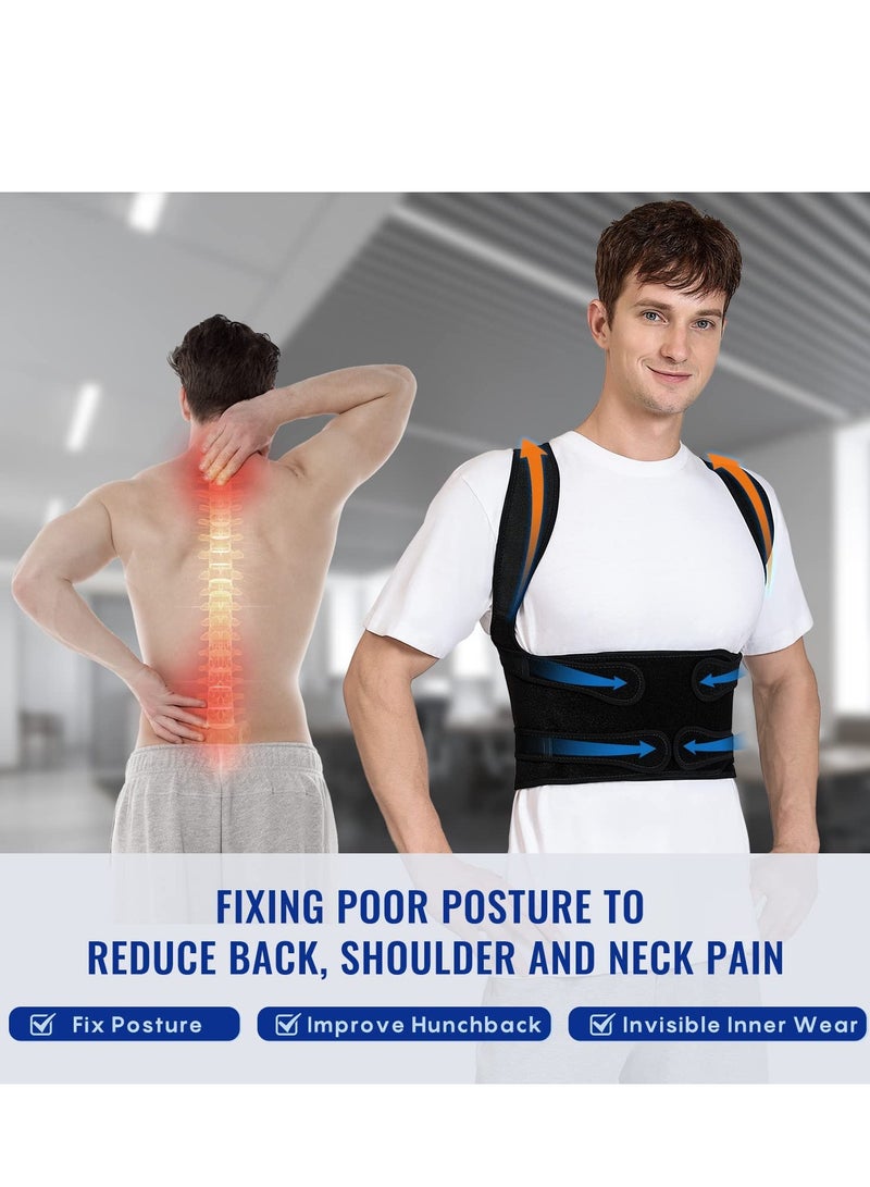 Posture Corrector for Men and Women,Fully Adjustable Back Brace Posture Corrector,Lightweight and Breathable Back Support and Scoliosis Back Brace for Posture Correction - Image 4