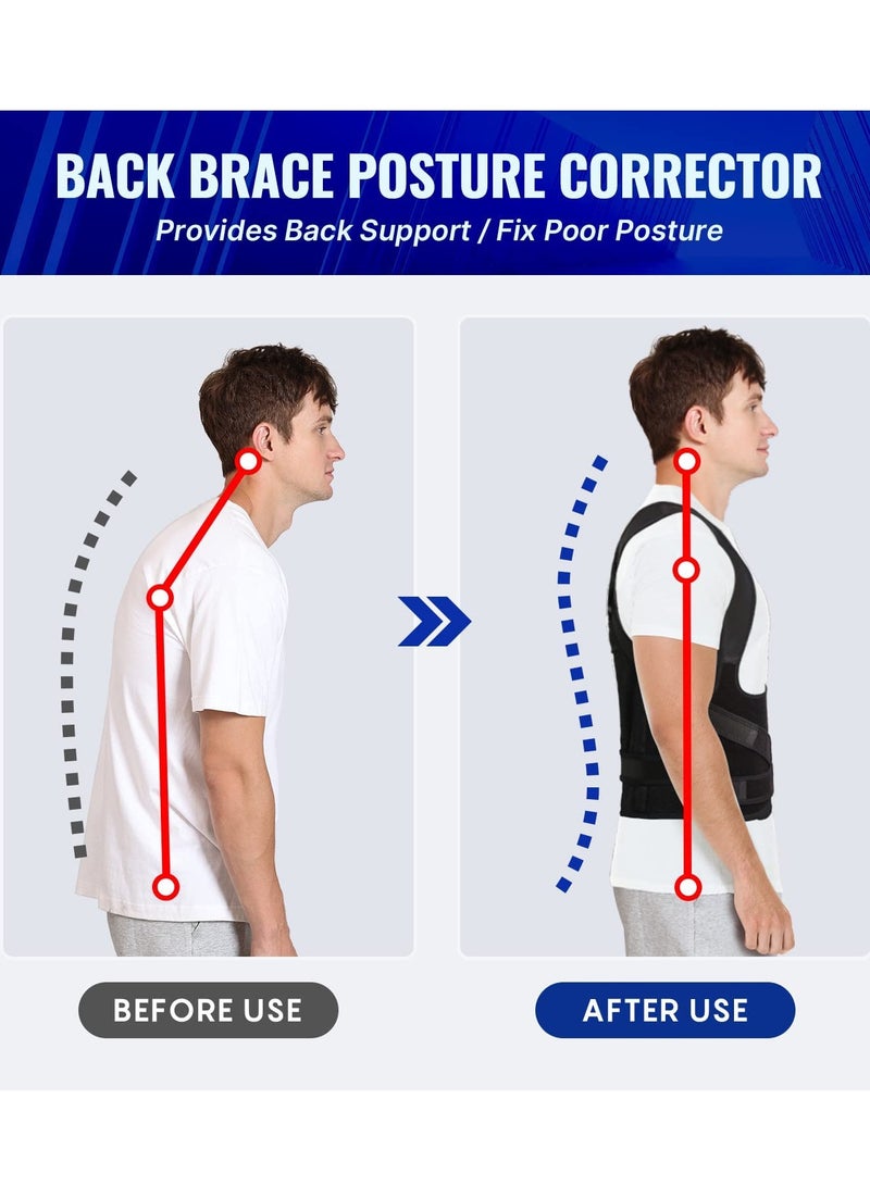 Posture Corrector for Men and Women,Fully Adjustable Back Brace Posture Corrector,Lightweight and Breathable Back Support and Scoliosis Back Brace for Posture Correction - Image 2