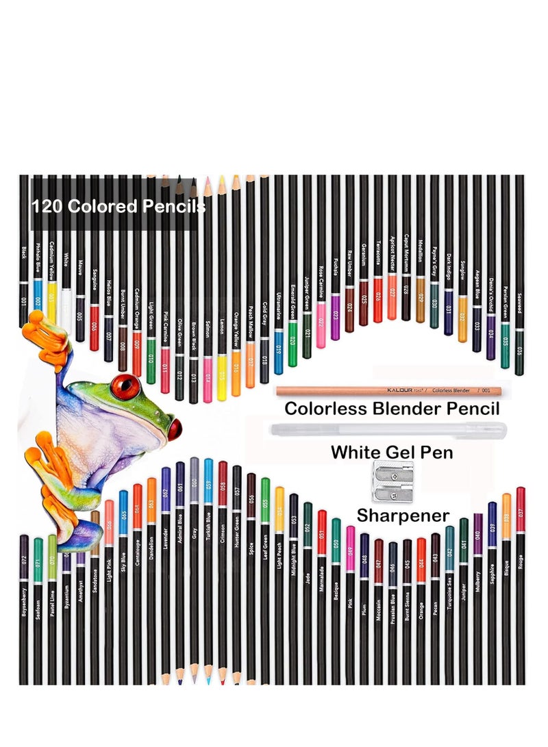 SYOSI Premium Colored Pencils,Set of 120 Colors,Artists Soft Core with Vibrant Color,Ideal for Drawing Sketching Shading,Coloring Pencils Adults Beginners kids - Image 4