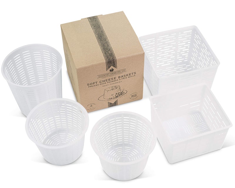 Country Trading Co. Cheesemaking Molds - Ricotta Cheese Draining Baskets for Home Cheese making Made in Italy - Image 1