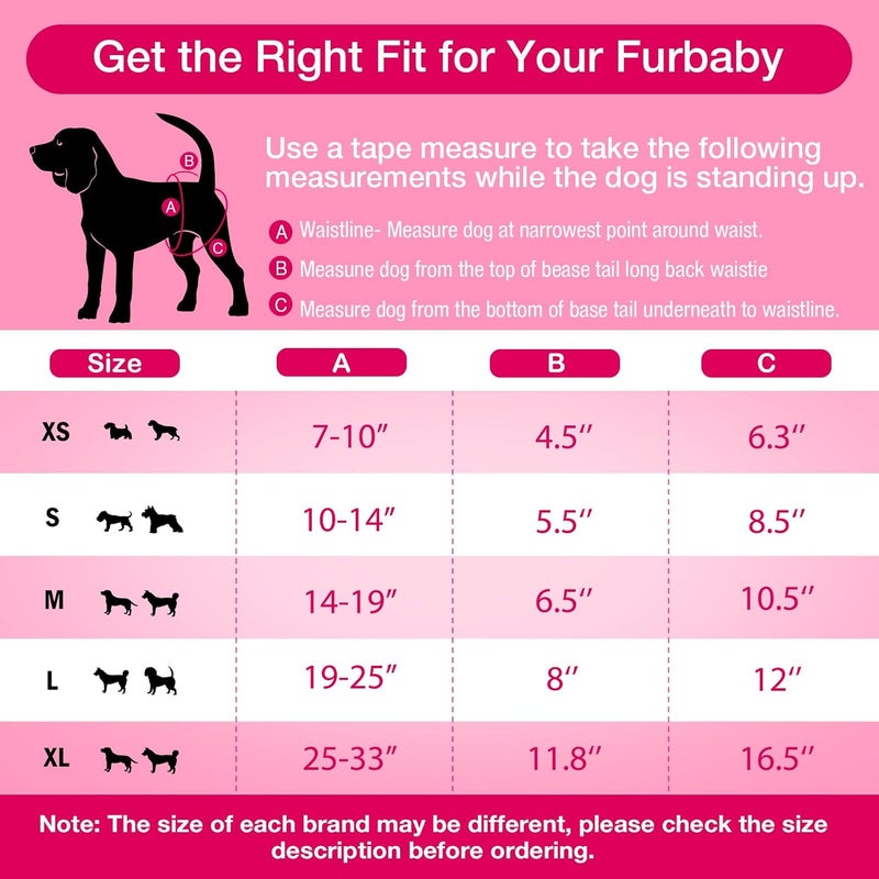 Pet Soft Dog Nappies Female, 3 Pack Dog Period Pants with Leak-proof Waistband, Super Absorbent Washable Dog Diapers for Female Dogs in Heat, Season (Pure, XL) - Image 5