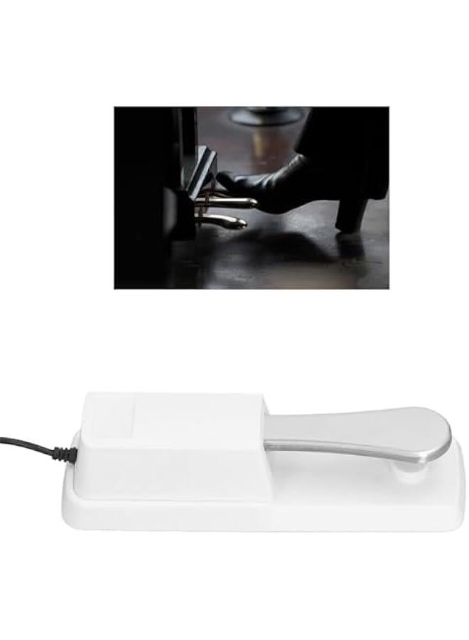 Sustain Pedal, Universal Keyboard Sustain Pedal with 1/4in (6.35mm) Input Plug & Anti Slip Rubber Bottom, Piano Foot Pedal for Digital Piano, Electronic Keyboard, MIDI - Image 5