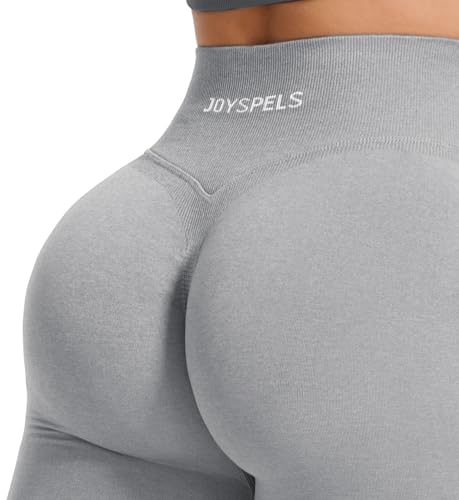 JOYSPELS Workout Leggings for Women Booty Lifting Leggings Gym Scrunch High Waist Non See Through Tummy Control No Front Seam Pants GhostGray S - Image 5