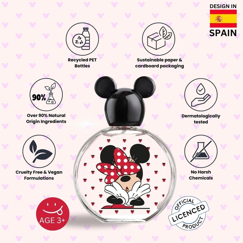 Disney Minnie Mouse, Disney, Fragrance, for Kids, Eau de Toilette, EDT, 3.4oz, 100ml, Perfume, Spray, Made in Spain, by Air Val International - Image 2