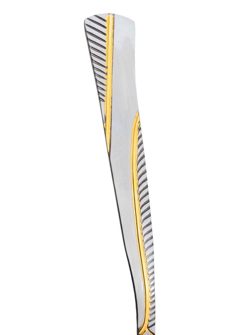 Hic Stainless steel dinner knife with golden style 6 pieces  - Image 3
