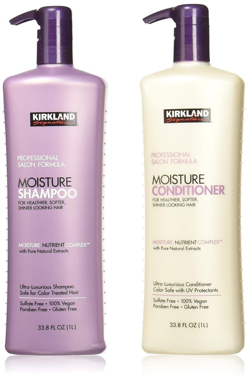 Kirkland Salon Formula Moisture Shampoo 33.8 Oz & Conditioner 33.8 Oz