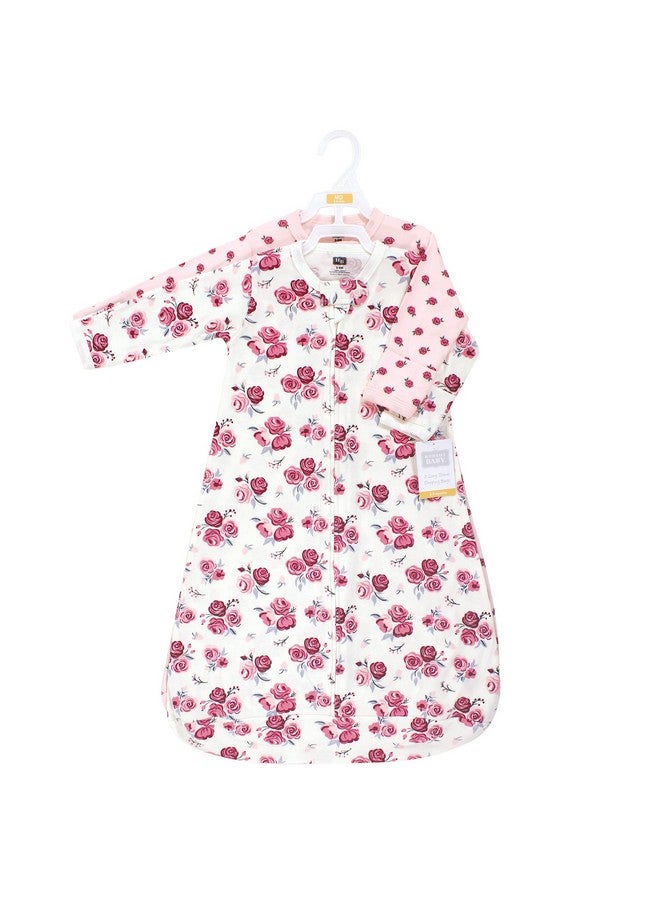 Hudson Baby Unisex Baby Cotton Long-Sleeve Wearable Sleeping Bag, Sack, Blanket, Rose, 12-18 Months - Image 2