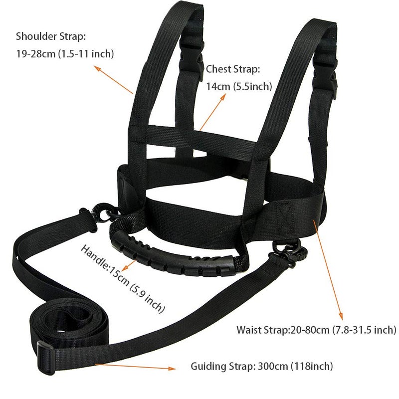 ZipSeven Kids Ski Harness Heavy Duty Ski Shoulder Training Harness Ski Training Leash for Skating, Skateboarding, Snowboard, Roller Skating, Cycling for Kids and Beginners - Image 4