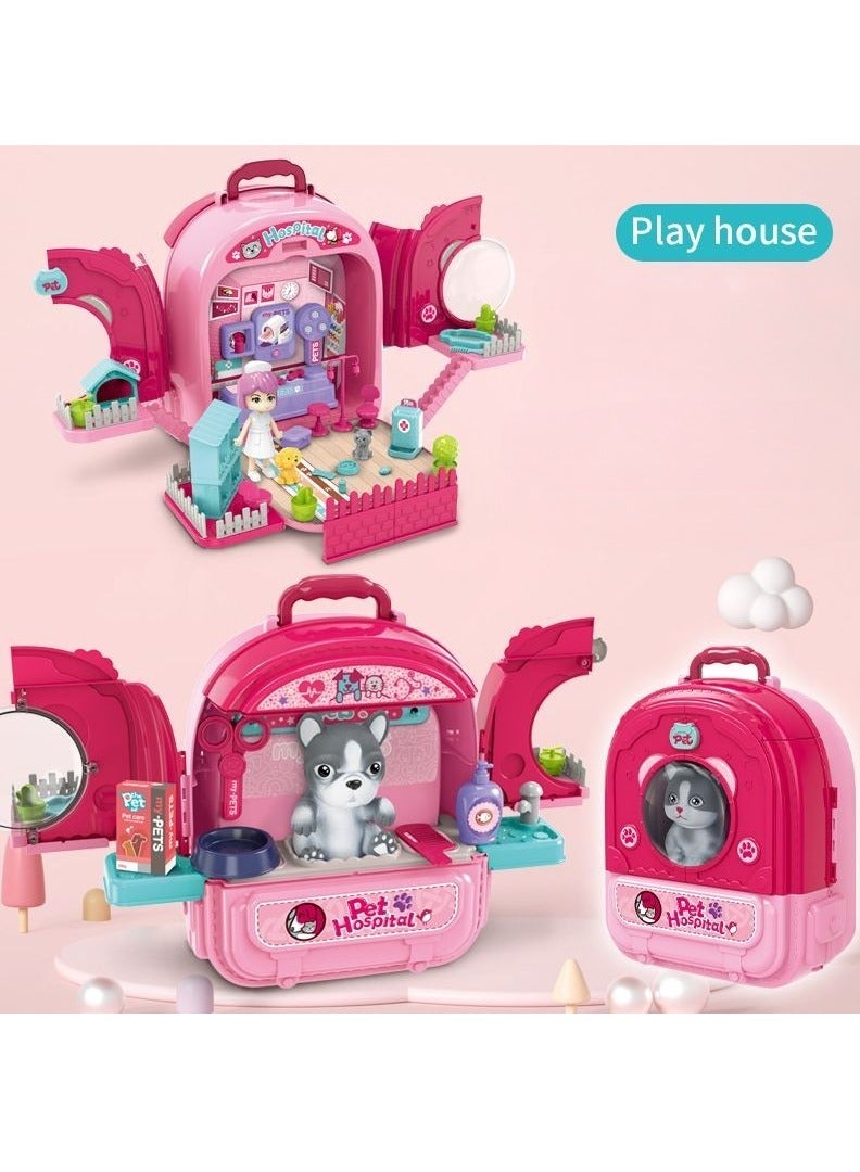 Male and female backpack role-playing family toys - Image 1