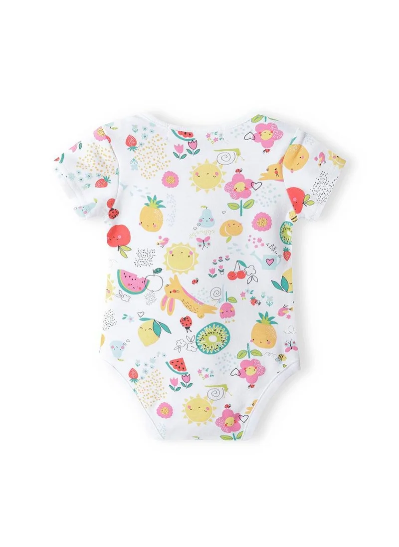 MINOTI 2-Pack Baby Bodysuits with Short Sleeves and Playful Print