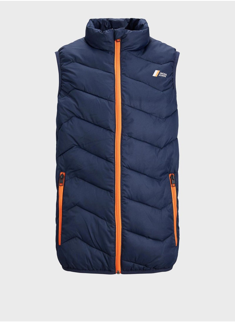 Jack & Jones Junior - Youth Zippered Puffer Gilet - Image 1
