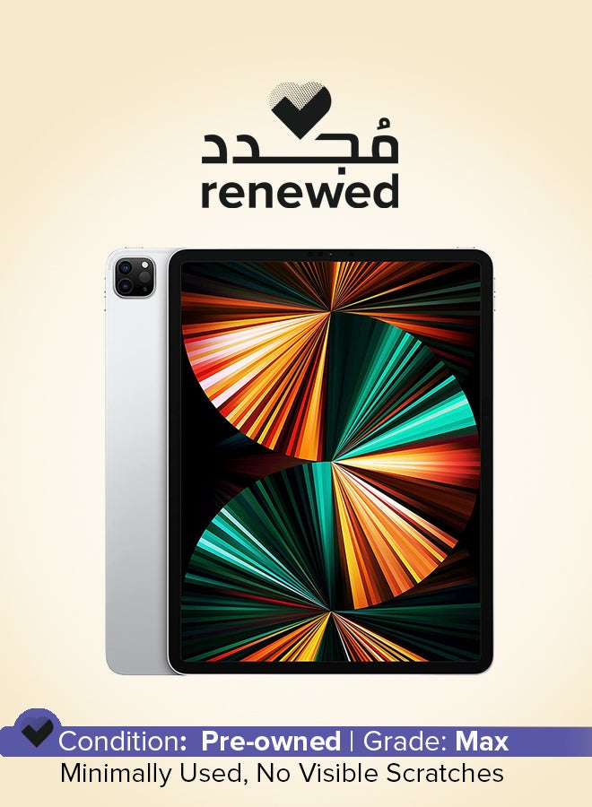 Apple Renewed - iPad Pro 2021 (5th Generation) 12.9-inch M1 Chip 256GB Wi-Fi 5G Silver with Facetime - International Version - Image 1