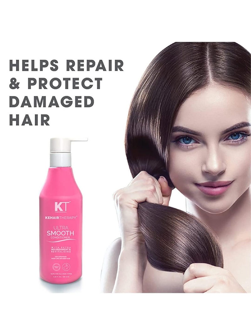 KT Professional SulfateFree Ultra Smooth Conditioner for Chemically Treated Hair Deep Nourishment Frizz Control With Keratin Natural Oils 250ml - Image 4
