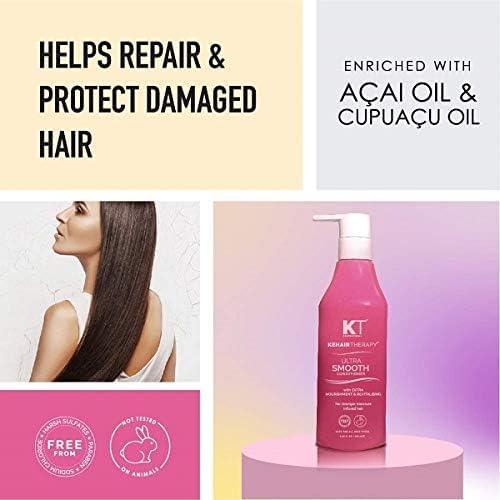 KT Professional SulfateFree Ultra Smooth Conditioner for Chemically Treated Hair Deep Nourishment Frizz Control With Keratin Natural Oils 250ml - Image 2