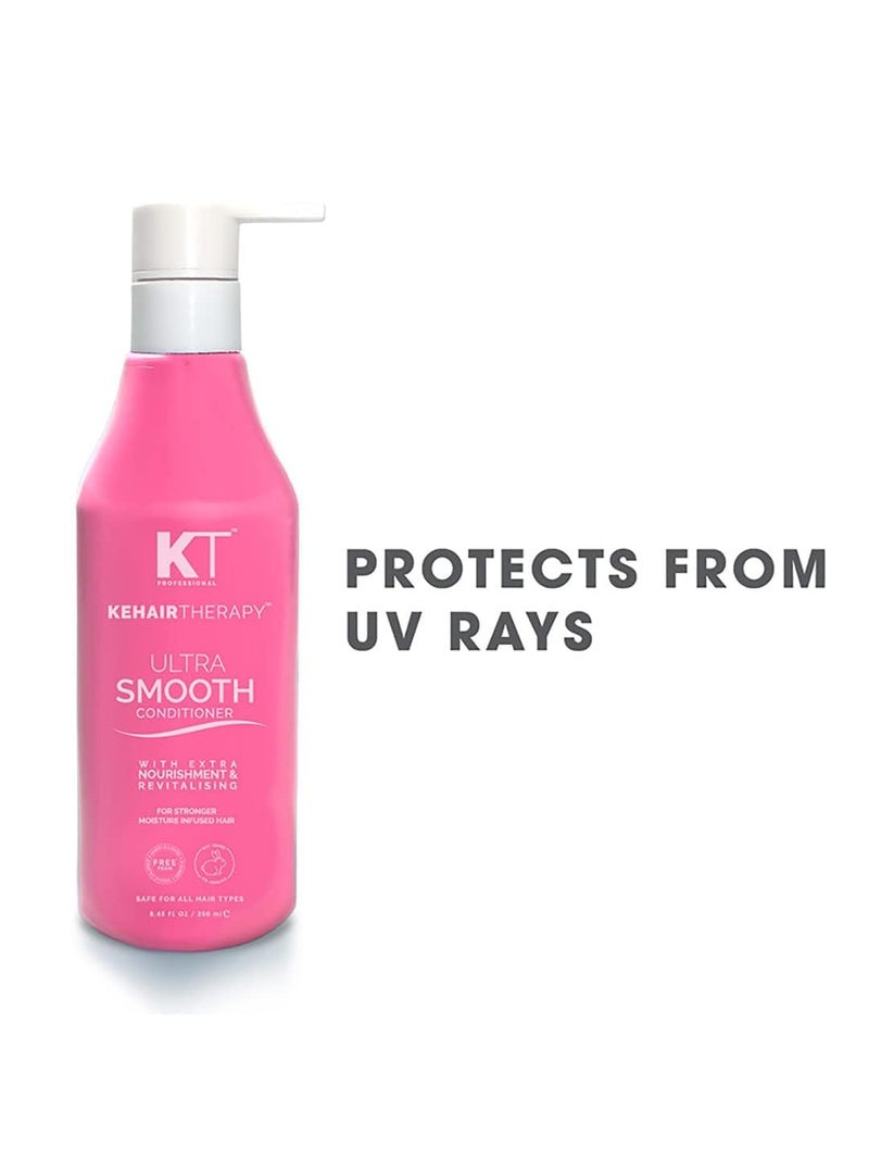 KT Professional SulfateFree Ultra Smooth Conditioner for Chemically Treated Hair Deep Nourishment Frizz Control With Keratin Natural Oils 250ml - Image 3