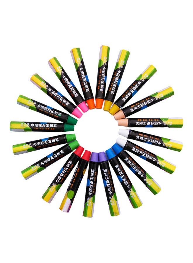 NIBEMINENT 20-Piece Water-soluble Dustless Chalk Set Multicolour - Image 1