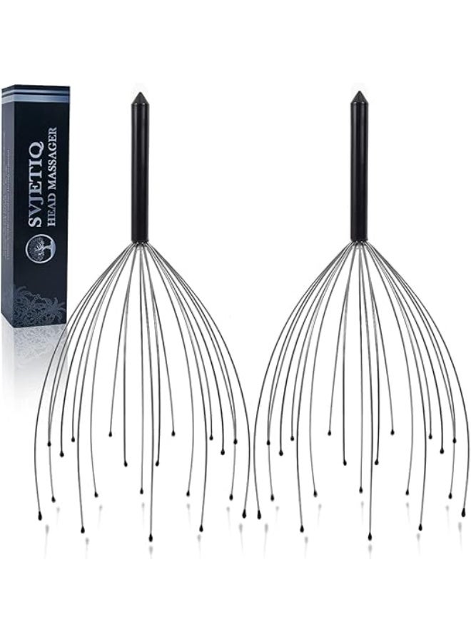 Head Massager Scratcher 2 Pack Handheld Scalp Massage Tingler 20 Fingers For Deep Relaxation For Men And Women - Image 1