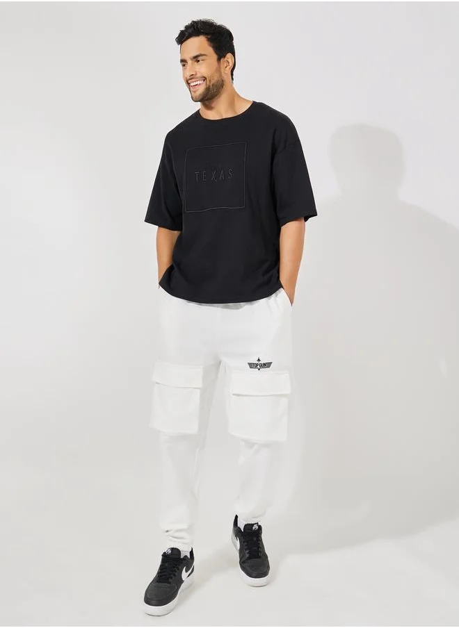 Styli Topgun Print Oversized Cargo Joggers