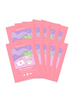 FACETORY FACETORY K Beauty Face Mask Skin Care - CALMING Sheet Mask for ACNE-PRONE Skin with Heartleaf Extract | Calms Redness Smoothes Texture (10 Pack)  - Image 1