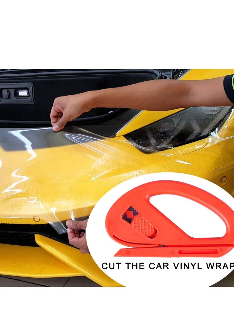 4-Pack Safety Cutter Set, Vinyl Film Cutting Tool for Paper, Carbon Fiber, and Auto Styling Film - Ideal for Car Packaging and Precision Cutting. - Image 5