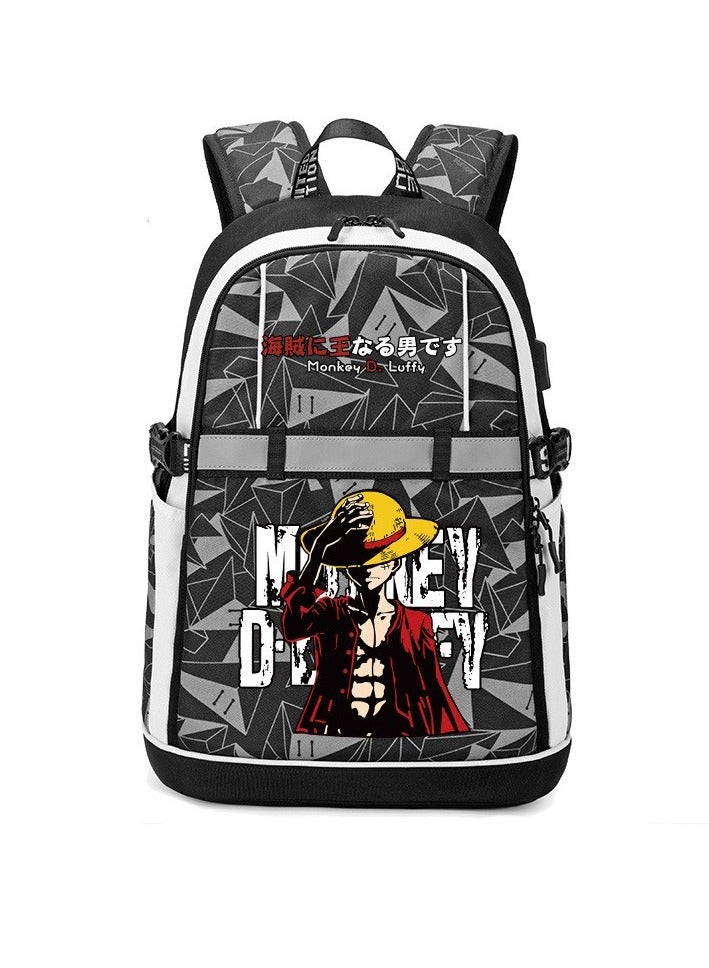 Cartoon Animation Large Capacity Junior High School Student Backpack Student Burden Reduction Backpack Luminous46*19*32cm - Image 1