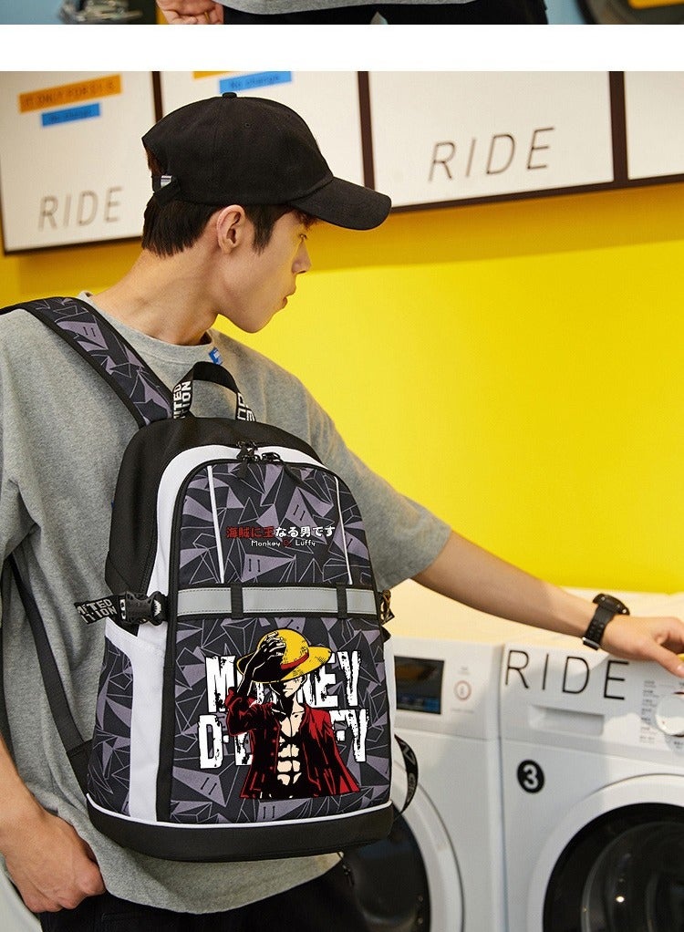 Cartoon Animation Large Capacity Junior High School Student Backpack Student Burden Reduction Backpack Luminous46*19*32cm - Image 2