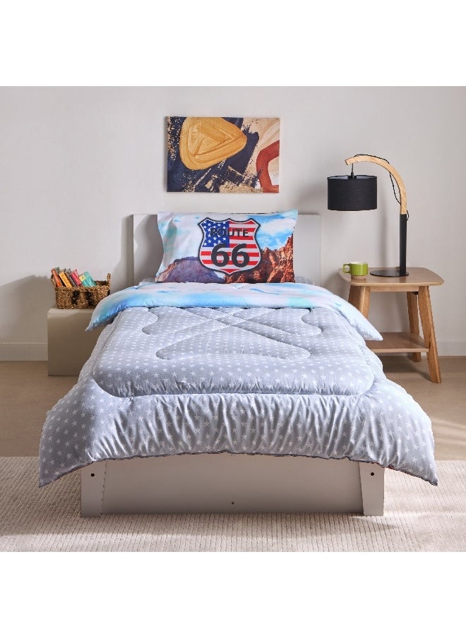 Home Box Gaming Biker 2-Piece Single Microfibre Comforter Set 220 x 135 cm  - Image 1