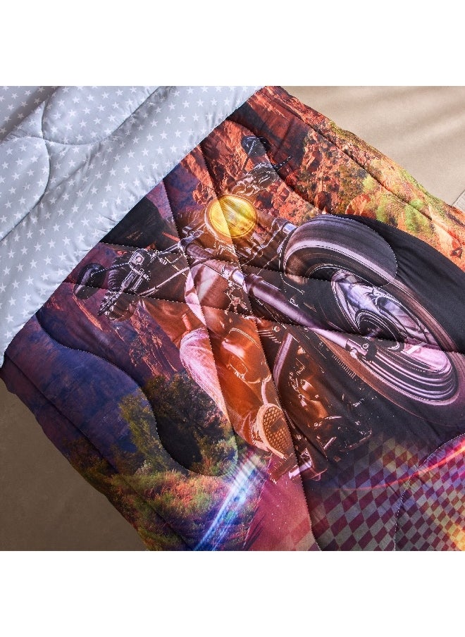 Home Box Gaming Biker 2-Piece Single Microfibre Comforter Set 220 x 135 cm  - Image 4
