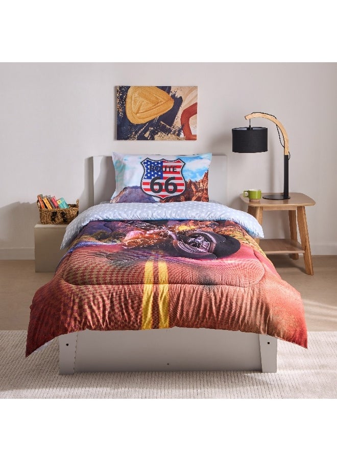 Home Box Gaming Biker 2-Piece Single Microfibre Comforter Set 220 x 135 cm  - Image 3