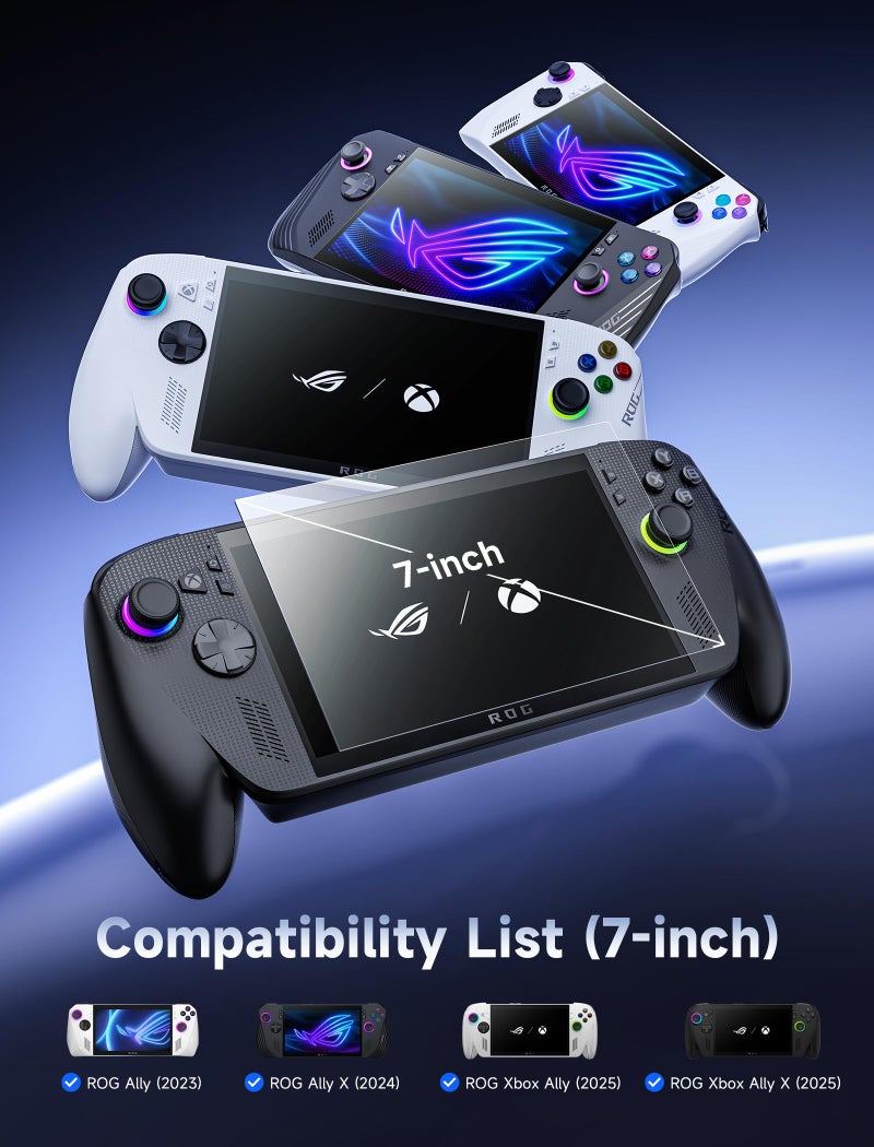 JSAUX Screen Protector for ROG Xbox Ally/ROG Xbox Ally X (2025) / ROG Ally 2-Pack, Ultra HD 9H Hardness Tempered Glass Protector, 7 inch Anti-Scratch Screen Protector for ROG Ally X - Image 3