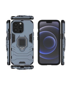 RICOONLINE Protective Phone Case Cover for iPhone13 Pro with Ring Stand Navy Blue  - Image 3