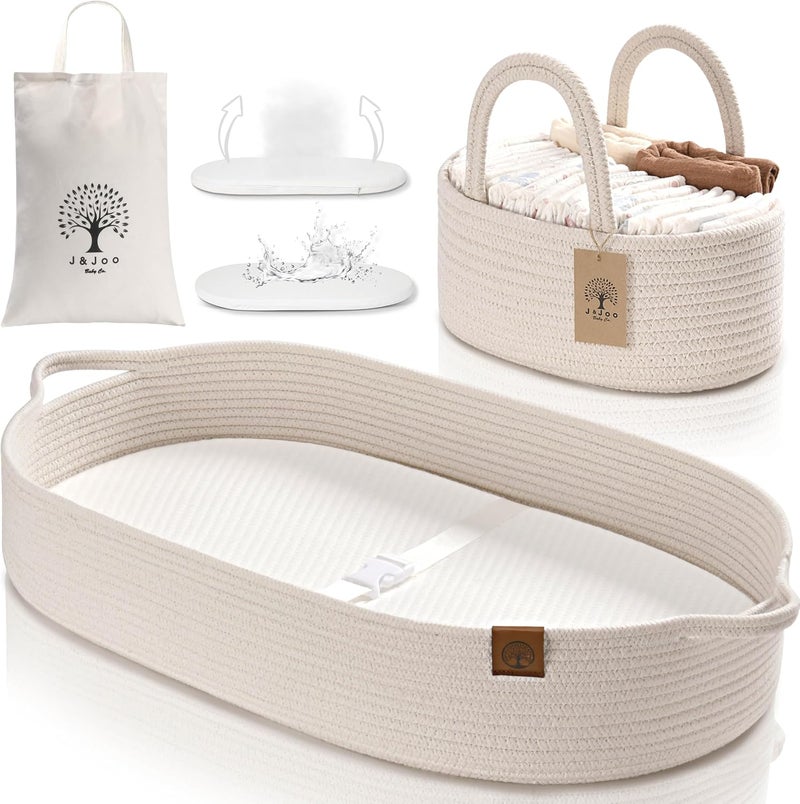 JJOO J&JOO Baby Changing Basket with Diaper Caddy - Image 1