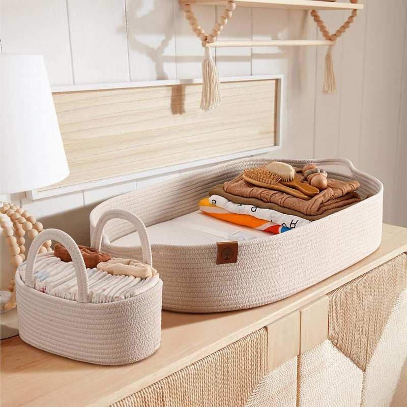 JJOO J&JOO Baby Changing Basket with Diaper Caddy - Image 2