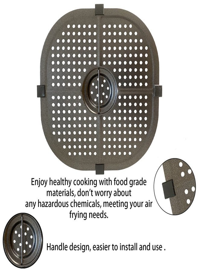 GSZN صينية قلي مربعة الشكل من GSZN لأجهزة القلي الهوائي من جورميا سعة 8 كوارت GAF838/GAF856/GAF826 و7 كوارت GAF798/GAF716/GAF778، صينية شواء مطورة غير لاصقة، رف شبكي لأجهزة القلي الهوائي من جورميا - Image 4