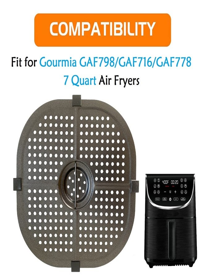 GSZN صينية قلي مربعة الشكل من GSZN لأجهزة القلي الهوائي من جورميا سعة 8 كوارت GAF838/GAF856/GAF826 و7 كوارت GAF798/GAF716/GAF778، صينية شواء مطورة غير لاصقة، رف شبكي لأجهزة القلي الهوائي من جورميا - Image 5