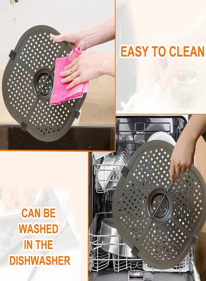 GSZN صينية قلي مربعة الشكل من GSZN لأجهزة القلي الهوائي من جورميا سعة 8 كوارت GAF838/GAF856/GAF826 و7 كوارت GAF798/GAF716/GAF778، صينية شواء مطورة غير لاصقة، رف شبكي لأجهزة القلي الهوائي من جورميا - Image 3