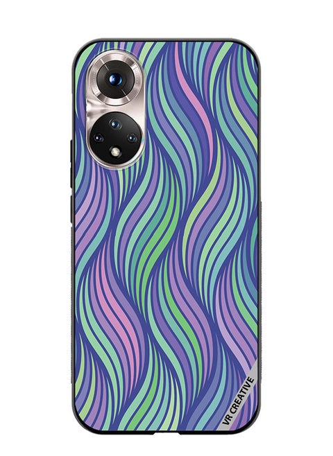 Protective Case Cover For Honor 50 Strips Design Multicolour