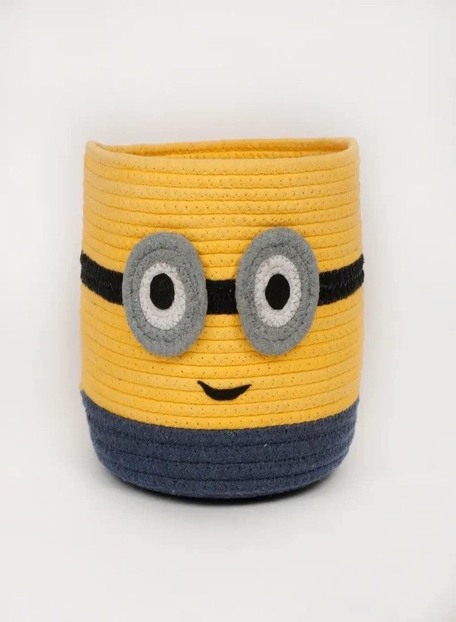 pepme Minnion face shape Baskets for Baby Diaper Organizer, Nursery Storage, Nursery Room Decor, Kids Room Organizer, Cat Dog Toy Storage 8.5x7.5, yellow, black, blue - Image 2