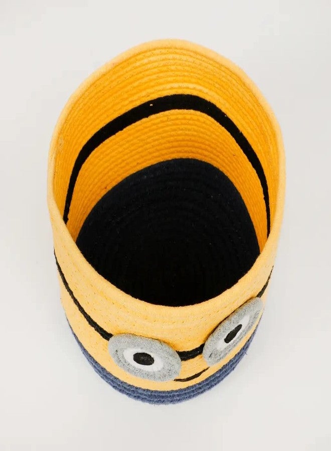 pepme Minnion face shape Baskets for Baby Diaper Organizer, Nursery Storage, Nursery Room Decor, Kids Room Organizer, Cat Dog Toy Storage 8.5x7.5, yellow, black, blue - Image 3