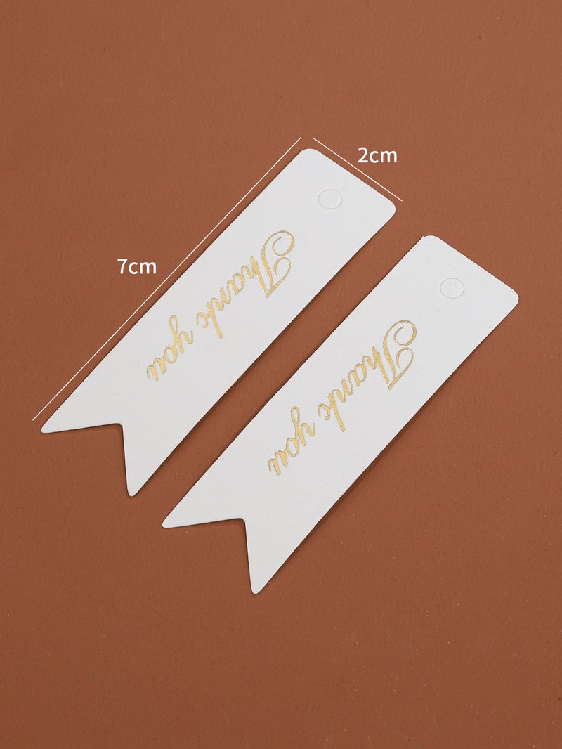 Packaging Hanging Cards Thank You Small Tags Kraft Paper Baking Gift Packaging Labels - Image 1
